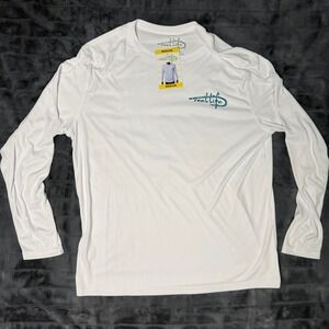 Reel Life Sun Ray Defender Mens White UPF 50+ Fishing Shirt RMLSUVSC21104 Medium